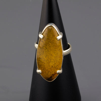 Golden Muse Amber Ring