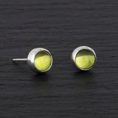 6mm peridot stud earrings