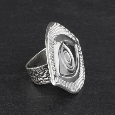 Magic Eye Mexican Silver Ring