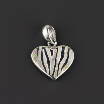 Electric Heart Opal Pendant