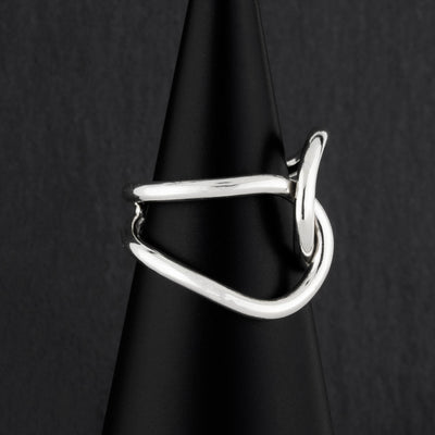 Linked In Minimalist Sterling Silver Ring
