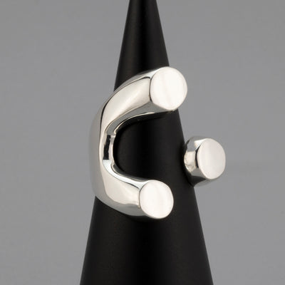 Chunky Mexican Silver Prong Statement Ring