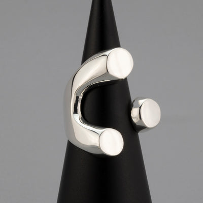 Grip Chunky Silver Statement Ring