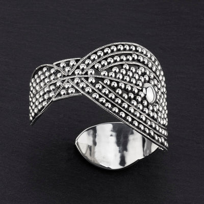 Dotted Dream Mexican Silver Cuff Bracelet