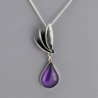 amethyst-agave pendant necklace