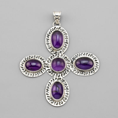 Violet Devotion Amethyst Cross Pendant