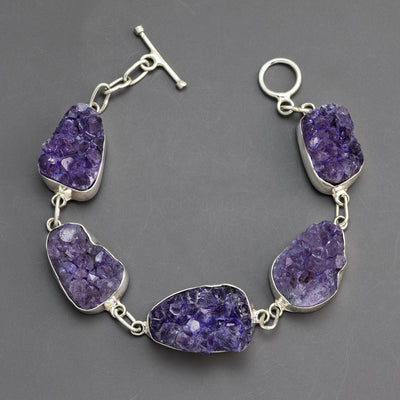 amethyst druzy bracelet