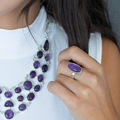 Purple Reign Amethyst Statement Necklace