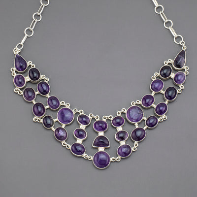 amethyst statement necklace