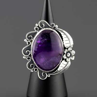 amethyst statement ring