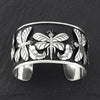 big Mexican artisan silver dragonfly cuff bracelet