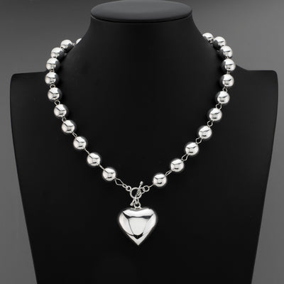 bold love Mexican silver heart necklace