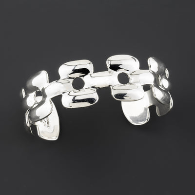 bold solid sterling silver cuff bracelet