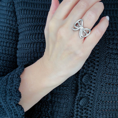 Bow Chic Sterling Silver Ring