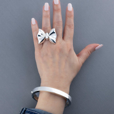 Power Bow Sterling Silver Ring