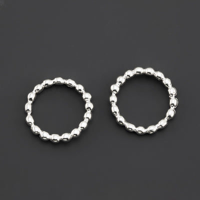 bubble loop sterling silver hoop earrings