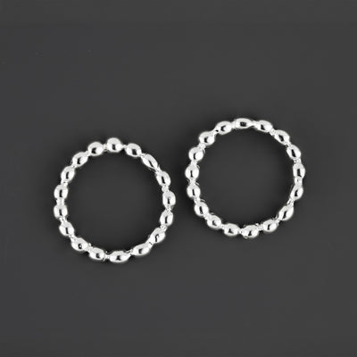 bubble loop sterling silver stud earrings