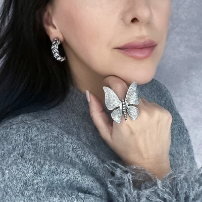 Midnight Butterfly Ring