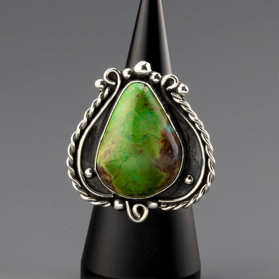 Jungle Noir Chrysocolla Necklace & Ring Set