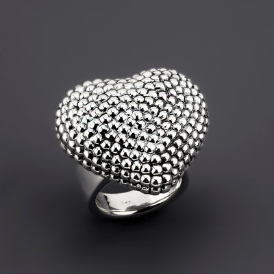 Caviar Heart Ring