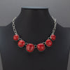 chunky red bamboo coral necklace