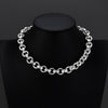 chunky sterling silver rolo link necklace