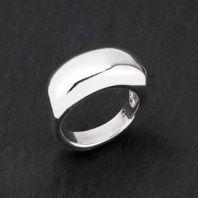 contour solid sterling silver ring