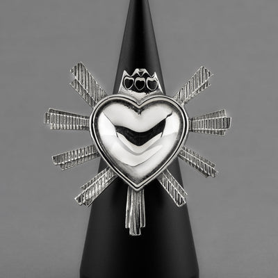 Corazon Ardiente Mexican Silver Ring