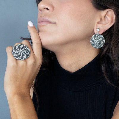 Enigma Sterling Silver Statement Ring