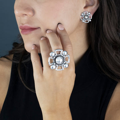 Crossroads of Elegance Sterling Silver Ring