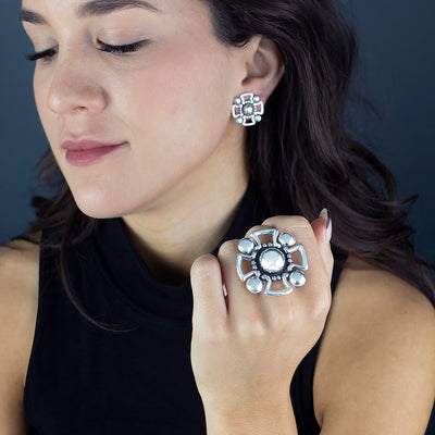 Crossroads of Elegance Sterling Silver Ring