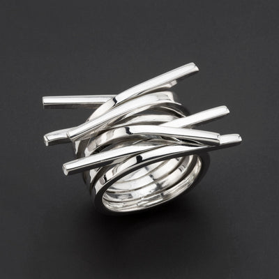 croswire sterling silver statement ring
