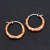 crumpled textured copper hoop earrings