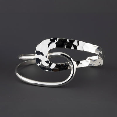 Eternal Loop Sterling Silver Cuff Bracelet