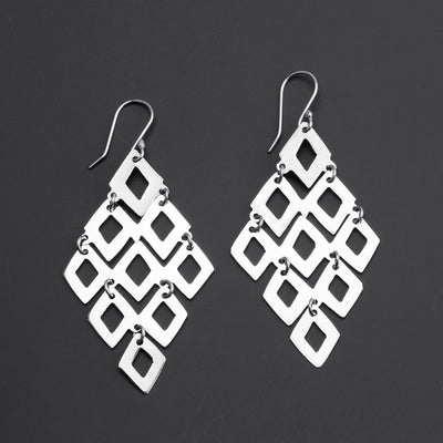 Disco Diamonds Sterling Silver Earrings