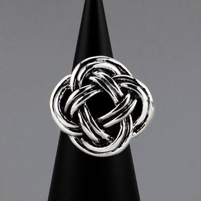 eternal knot Mexican silver ring