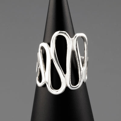 freeform sterling silver ring