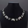 frida kahlo style love birds silver necklace