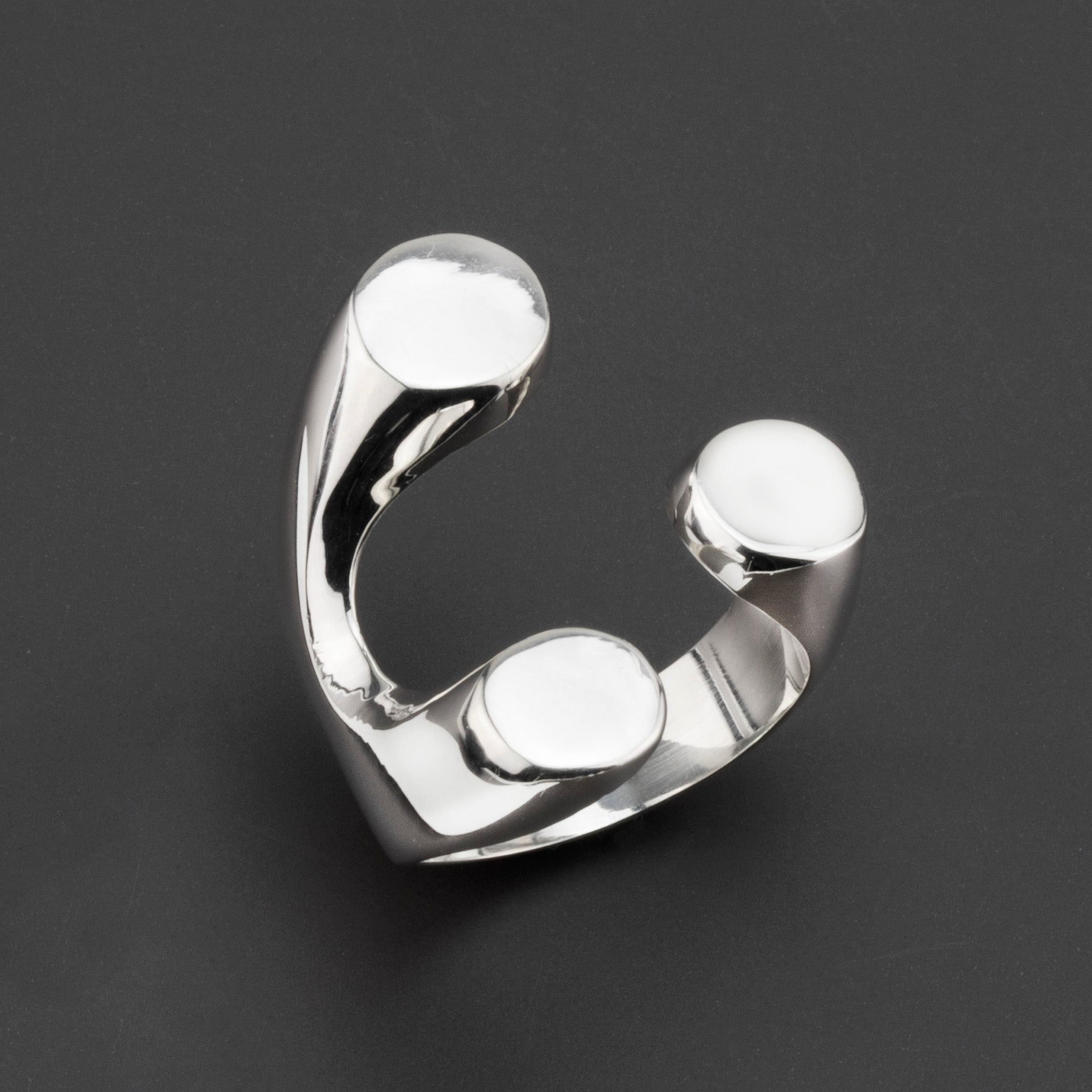grip chunky slver statement ring