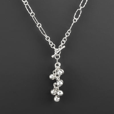 handcrafted sterling silver bolita necklace