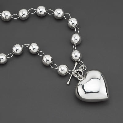 handcrafted sterling silver heart necklace