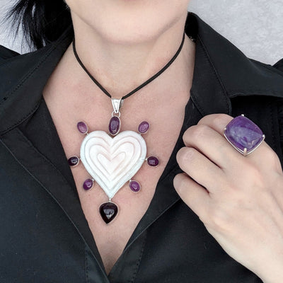 Amor Morado Statement Pendant