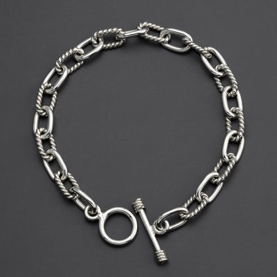 high tide sterling silver link bracelet