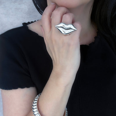 Kiss Me Sterling Silver Ring