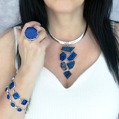 Midnight Mosaic Lapis Pendant