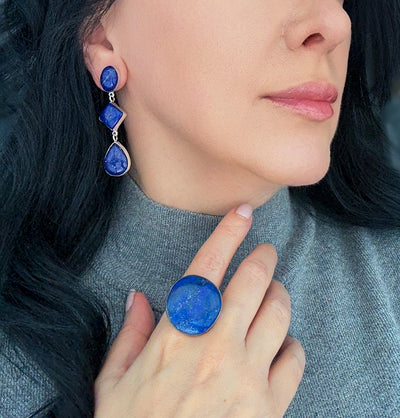 Cosmic Majesty Large Lapis Lazuli Ring