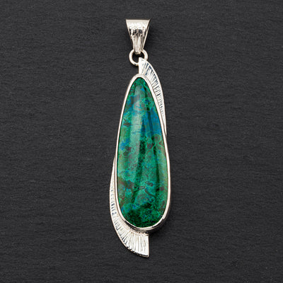 large chrysocolla pendant