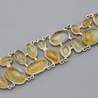 large citrine sterling silver bracelet