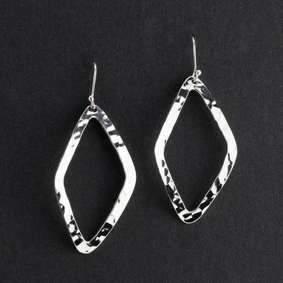 large silver dangle earrings