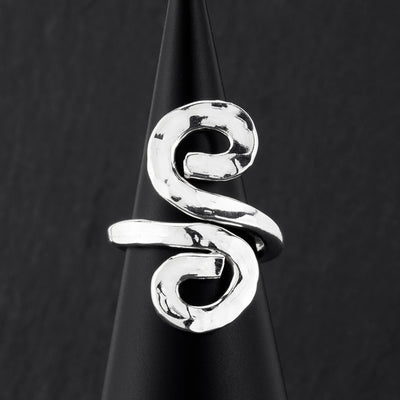 large sterling silver spiral ring